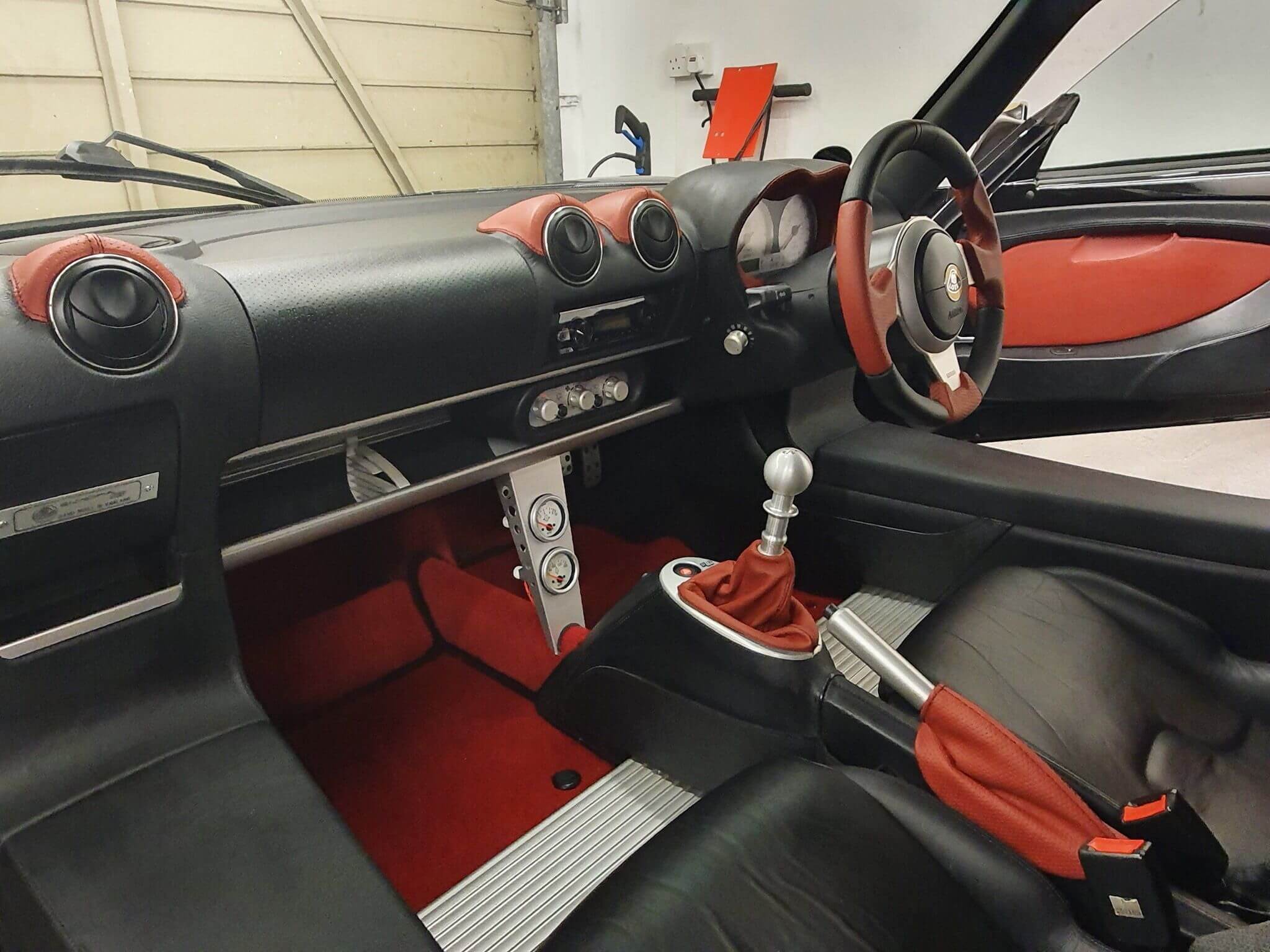 Full red and black interior
